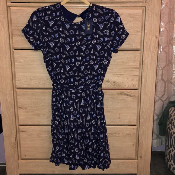 NWT Ralph Lauren Navy Anchor Dress - Picture 2 of 5
